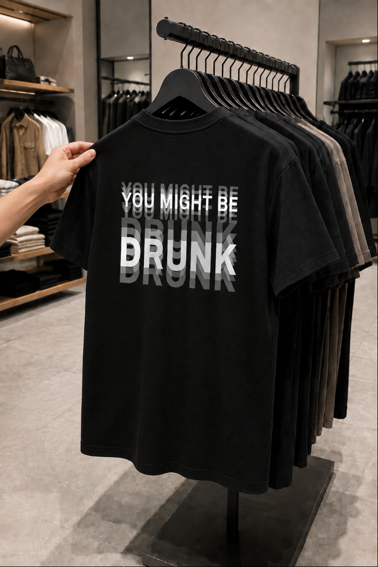YOU MIGHT BE DRUNK - Funny Unisex T-Shirt (Back Print)